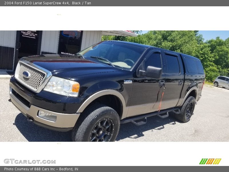 Black / Tan 2004 Ford F150 Lariat SuperCrew 4x4