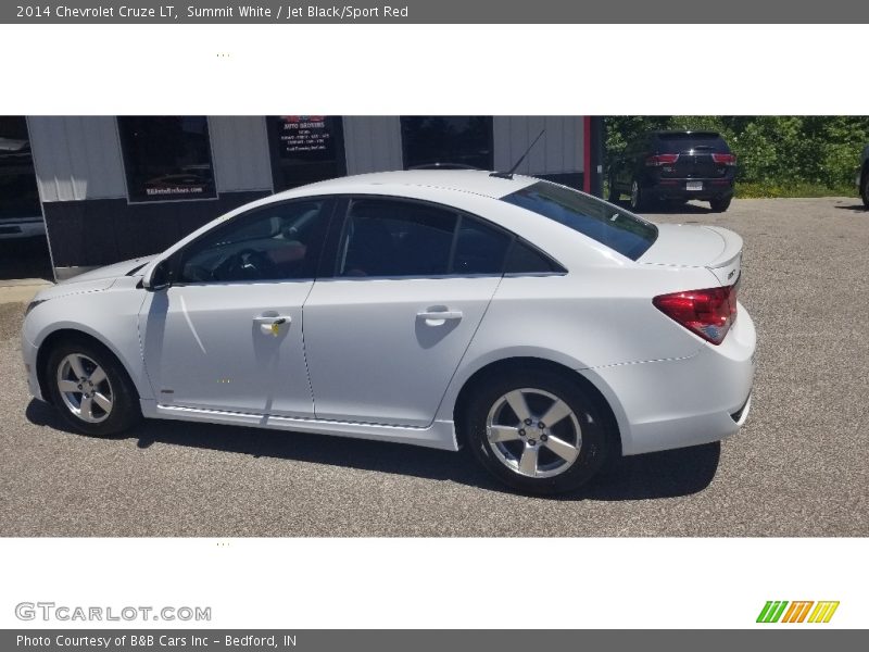 Summit White / Jet Black/Sport Red 2014 Chevrolet Cruze LT