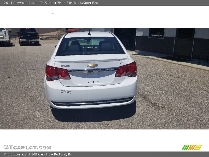 Summit White / Jet Black/Sport Red 2014 Chevrolet Cruze LT