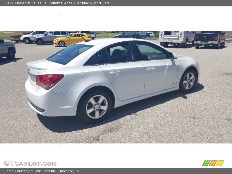 Summit White / Jet Black/Sport Red 2014 Chevrolet Cruze LT