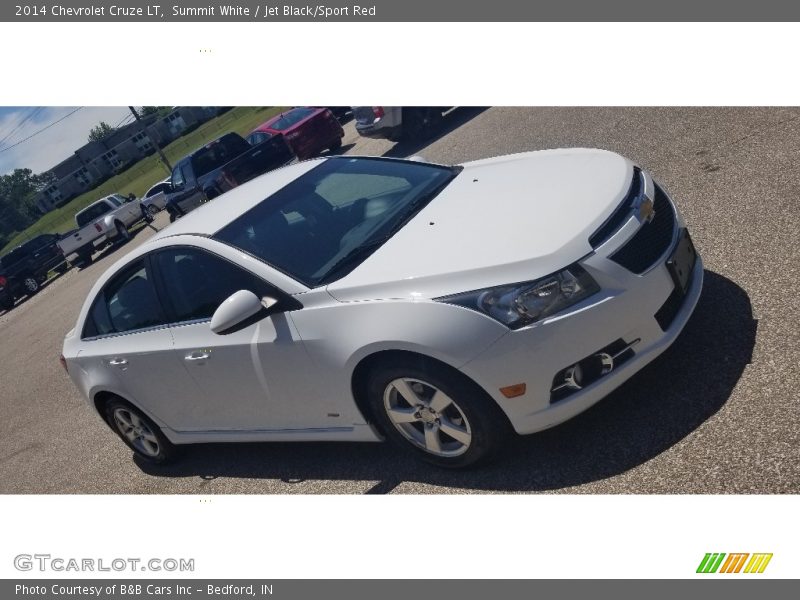 Summit White / Jet Black/Sport Red 2014 Chevrolet Cruze LT