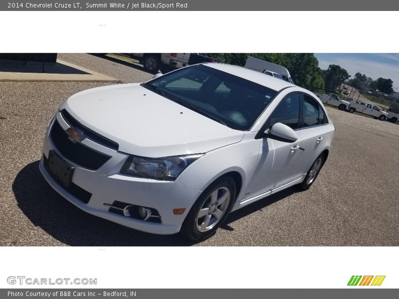 Summit White / Jet Black/Sport Red 2014 Chevrolet Cruze LT