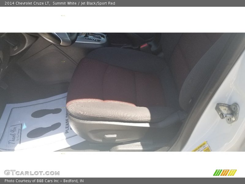 Summit White / Jet Black/Sport Red 2014 Chevrolet Cruze LT