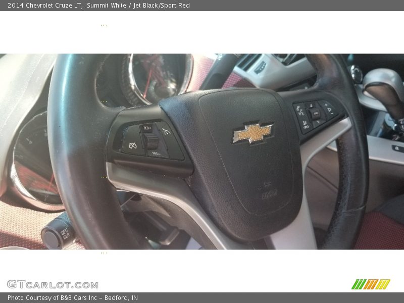Summit White / Jet Black/Sport Red 2014 Chevrolet Cruze LT