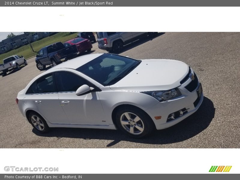 Summit White / Jet Black/Sport Red 2014 Chevrolet Cruze LT