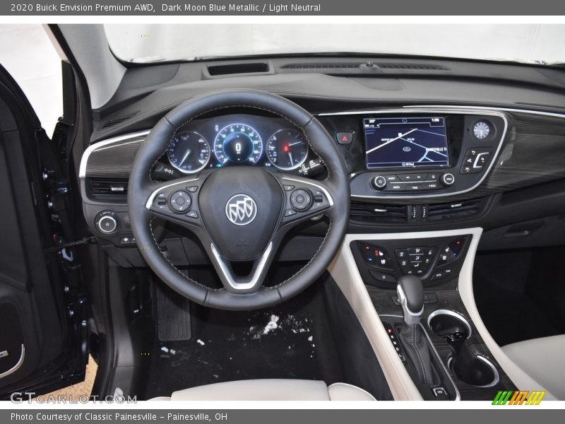 Dark Moon Blue Metallic / Light Neutral 2020 Buick Envision Premium AWD