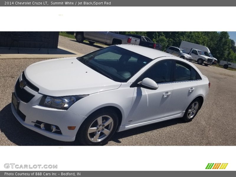 Summit White / Jet Black/Sport Red 2014 Chevrolet Cruze LT