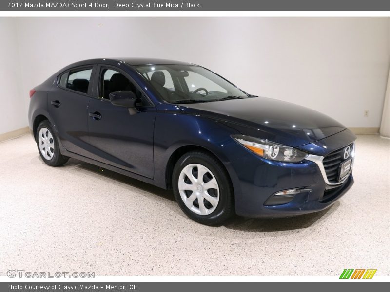 Deep Crystal Blue Mica / Black 2017 Mazda MAZDA3 Sport 4 Door