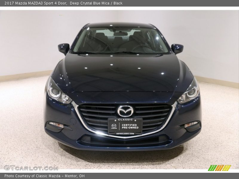 Deep Crystal Blue Mica / Black 2017 Mazda MAZDA3 Sport 4 Door