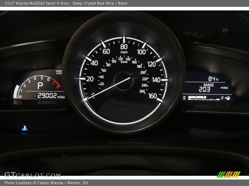 Deep Crystal Blue Mica / Black 2017 Mazda MAZDA3 Sport 4 Door