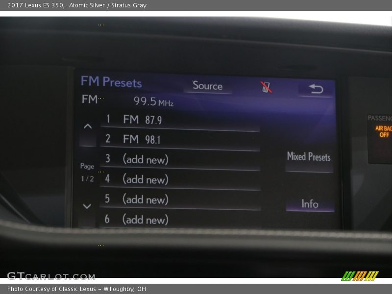 Atomic Silver / Stratus Gray 2017 Lexus ES 350