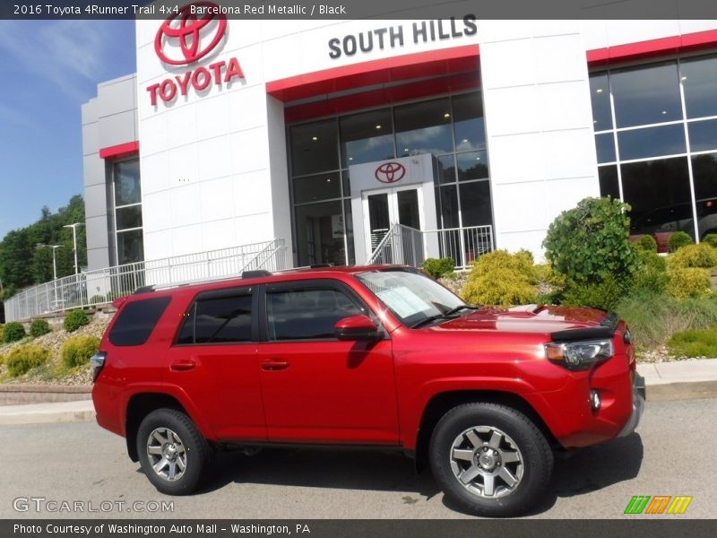 Barcelona Red Metallic / Black 2016 Toyota 4Runner Trail 4x4
