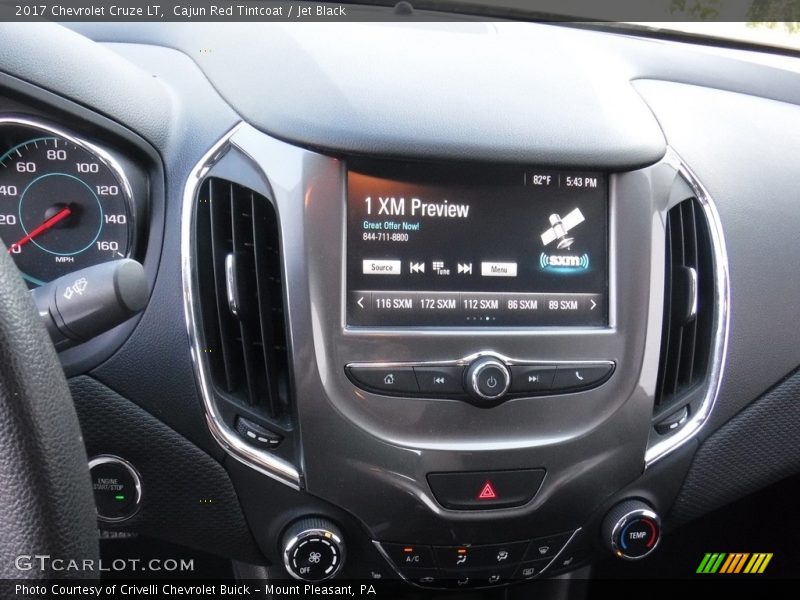 Cajun Red Tintcoat / Jet Black 2017 Chevrolet Cruze LT