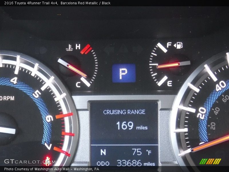 Barcelona Red Metallic / Black 2016 Toyota 4Runner Trail 4x4