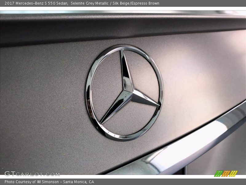 Selenite Grey Metallic / Silk Beige/Espresso Brown 2017 Mercedes-Benz S 550 Sedan