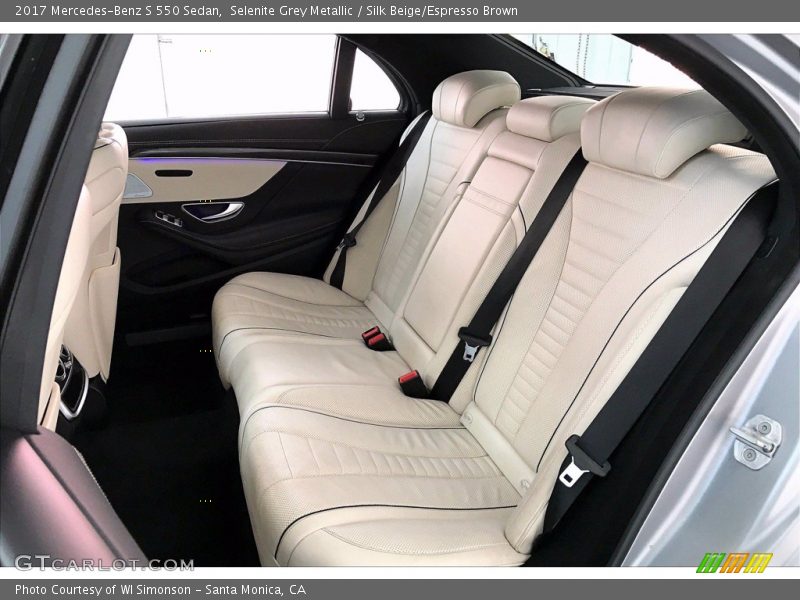 Selenite Grey Metallic / Silk Beige/Espresso Brown 2017 Mercedes-Benz S 550 Sedan