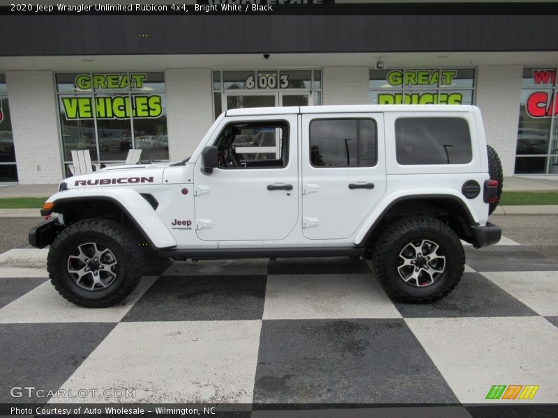 Bright White / Black 2020 Jeep Wrangler Unlimited Rubicon 4x4