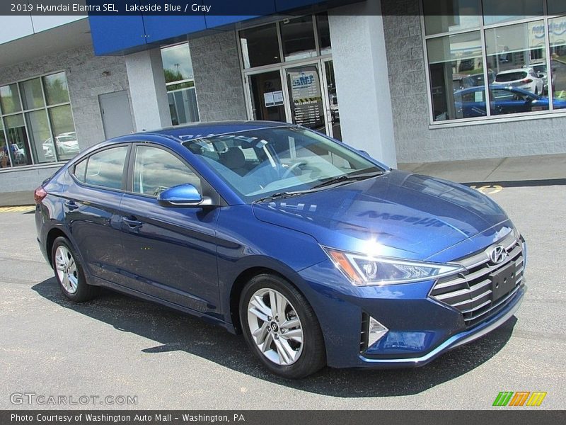 Lakeside Blue / Gray 2019 Hyundai Elantra SEL