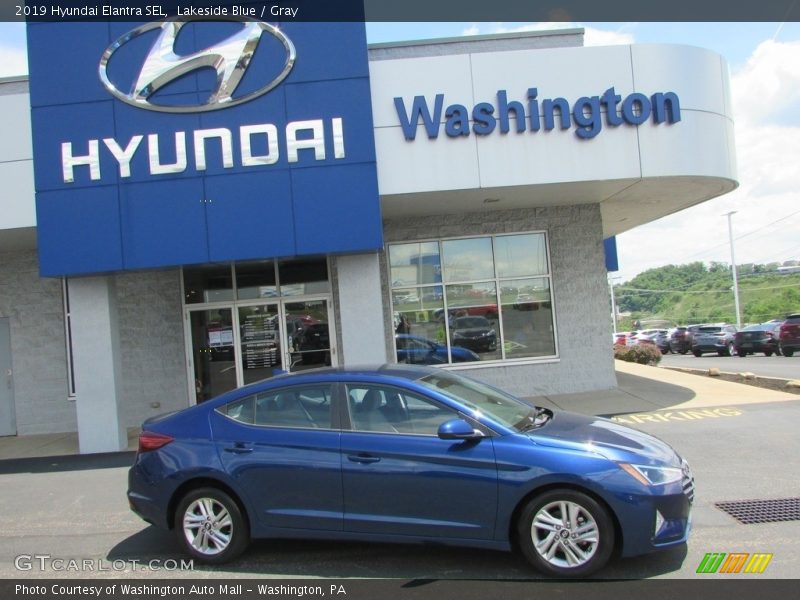 Lakeside Blue / Gray 2019 Hyundai Elantra SEL