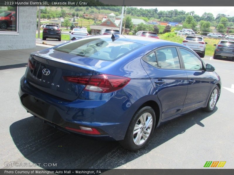 Lakeside Blue / Gray 2019 Hyundai Elantra SEL