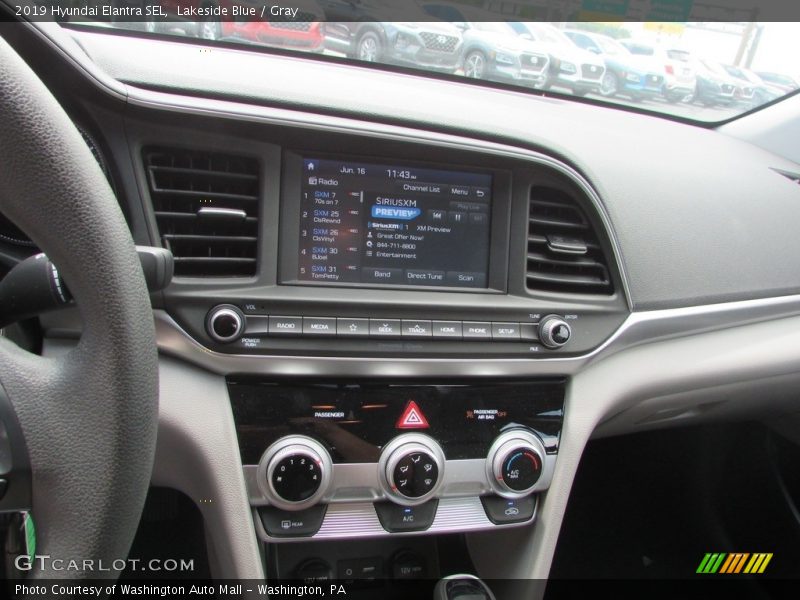 Lakeside Blue / Gray 2019 Hyundai Elantra SEL