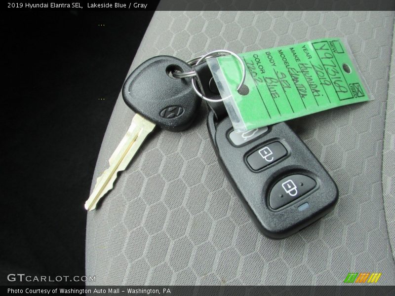 Lakeside Blue / Gray 2019 Hyundai Elantra SEL