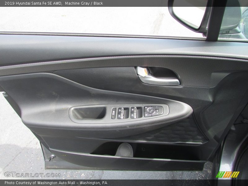 Machine Gray / Black 2019 Hyundai Santa Fe SE AWD