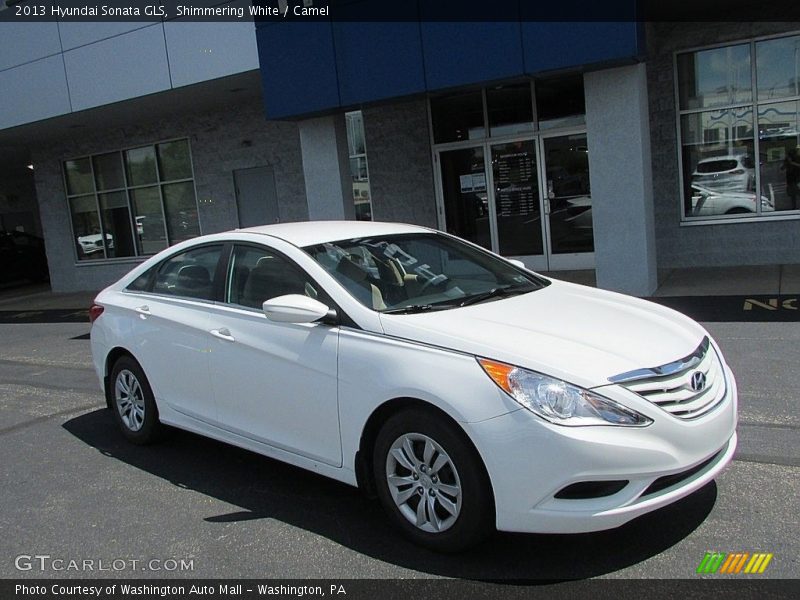 Shimmering White / Camel 2013 Hyundai Sonata GLS