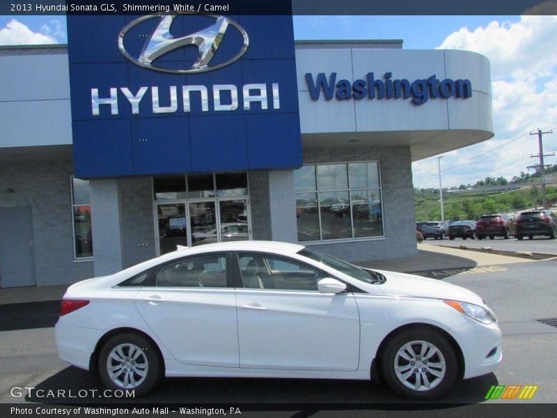 Shimmering White / Camel 2013 Hyundai Sonata GLS