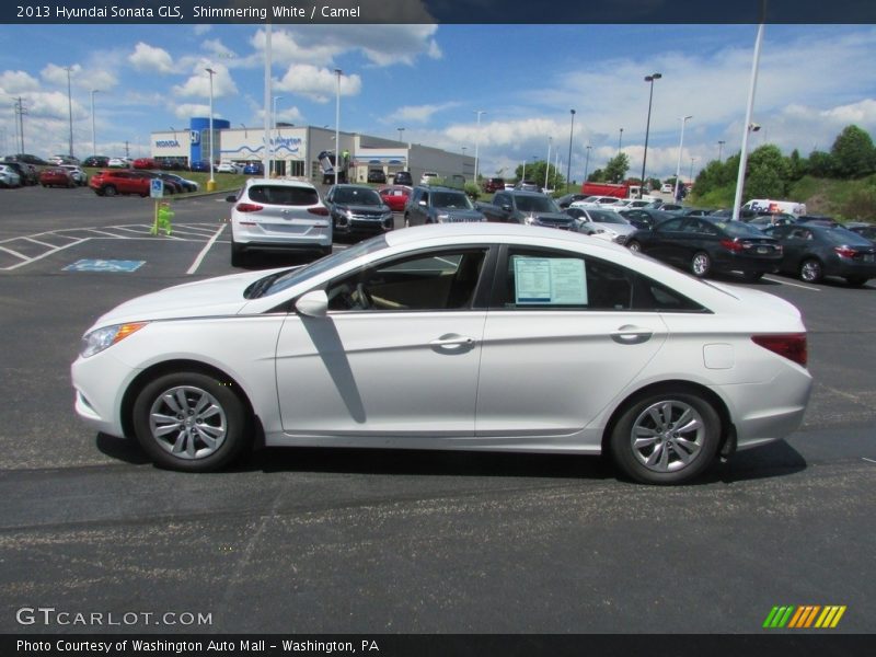 Shimmering White / Camel 2013 Hyundai Sonata GLS