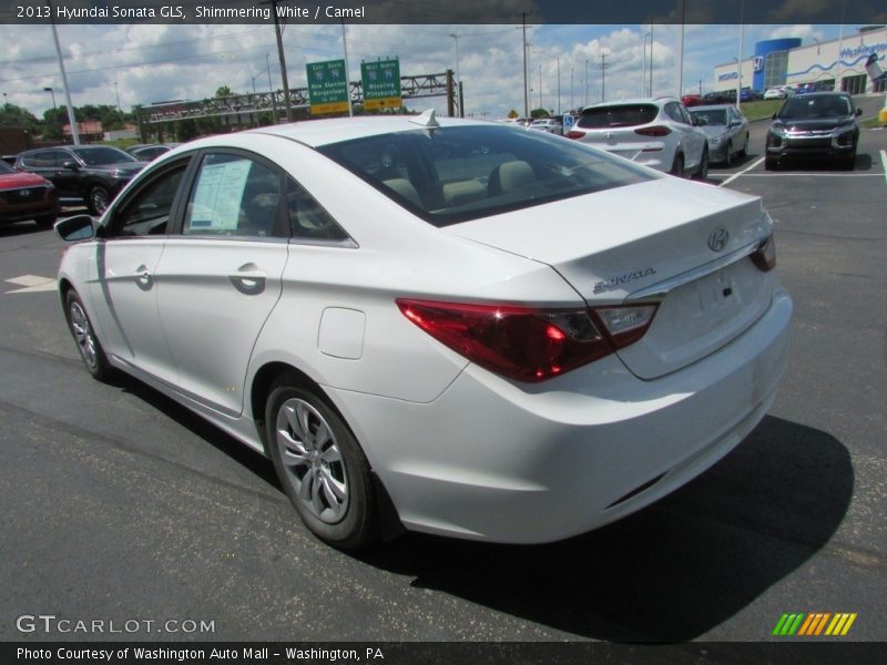 Shimmering White / Camel 2013 Hyundai Sonata GLS