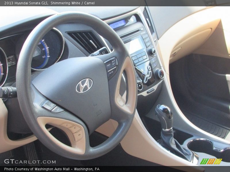 Shimmering White / Camel 2013 Hyundai Sonata GLS