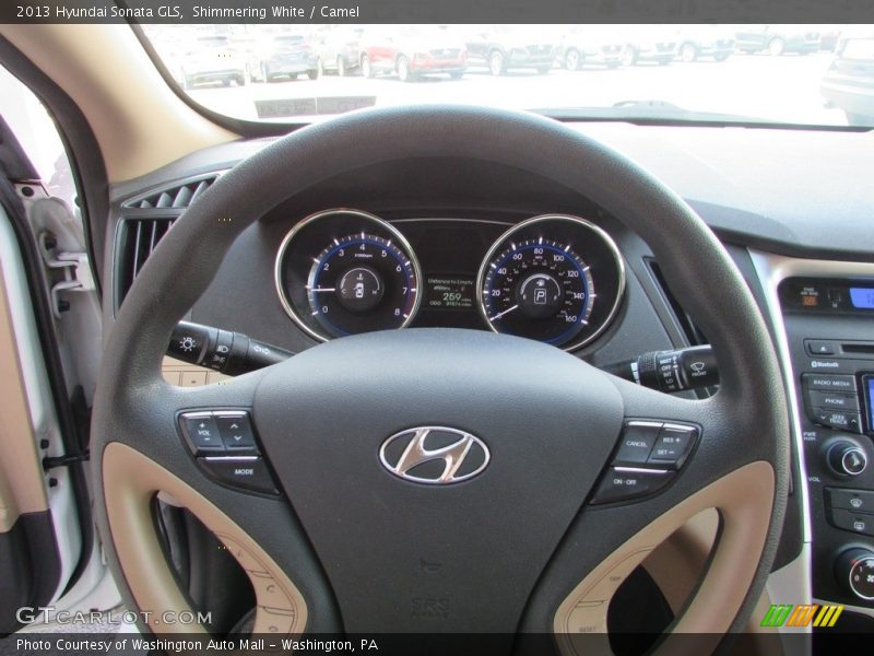 Shimmering White / Camel 2013 Hyundai Sonata GLS