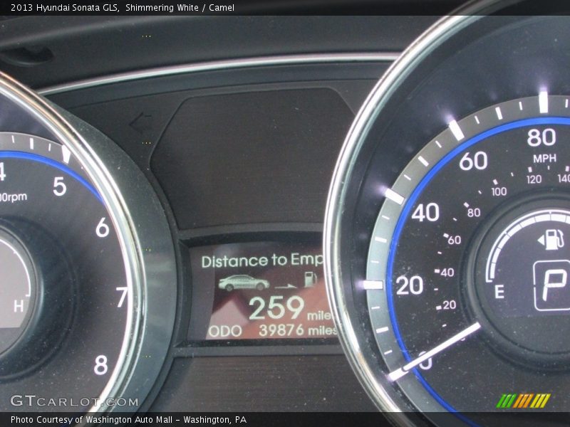 Shimmering White / Camel 2013 Hyundai Sonata GLS