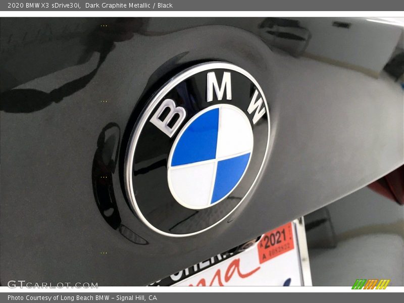 Dark Graphite Metallic / Black 2020 BMW X3 sDrive30i