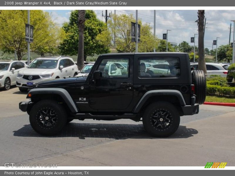 Black / Dark Slate Gray/Medium Slate Gray 2008 Jeep Wrangler X 4x4