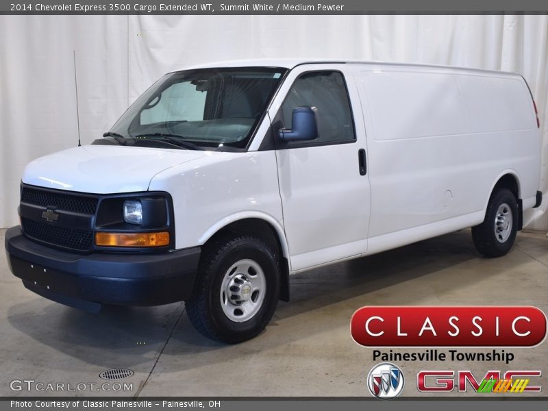Summit White / Medium Pewter 2014 Chevrolet Express 3500 Cargo Extended WT