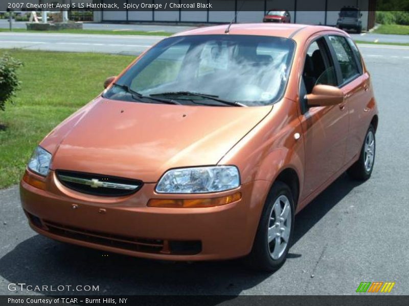 Spicy Orange / Charcoal Black 2007 Chevrolet Aveo 5 LS Hatchback