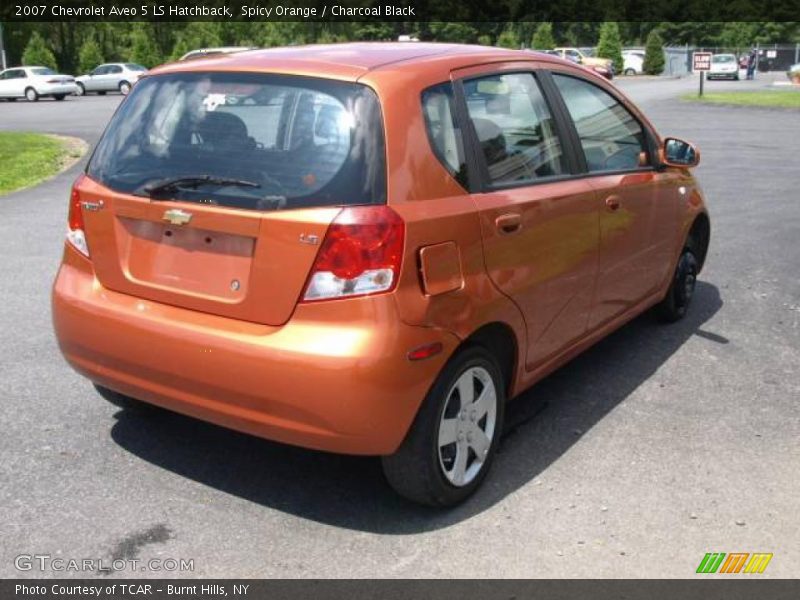 Spicy Orange / Charcoal Black 2007 Chevrolet Aveo 5 LS Hatchback