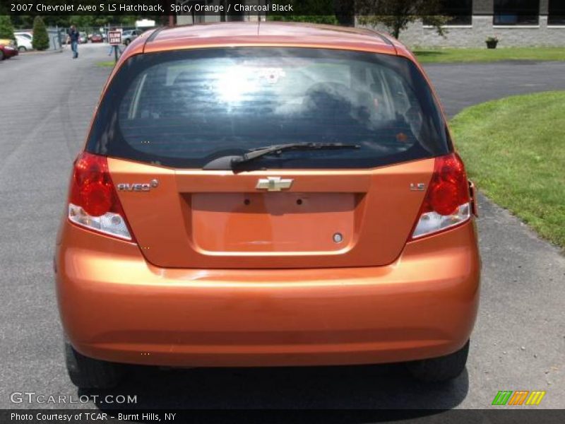 Spicy Orange / Charcoal Black 2007 Chevrolet Aveo 5 LS Hatchback
