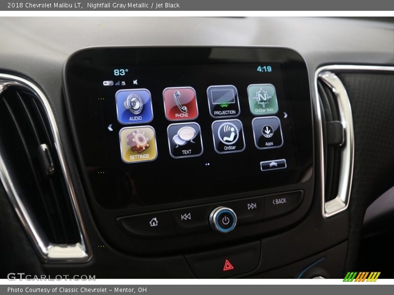 Nightfall Gray Metallic / Jet Black 2018 Chevrolet Malibu LT