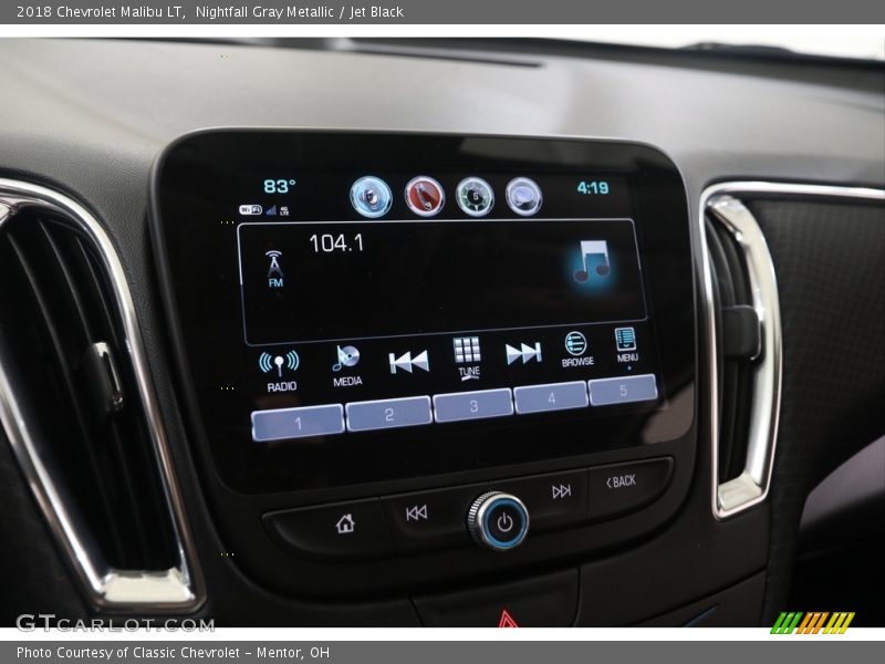 Nightfall Gray Metallic / Jet Black 2018 Chevrolet Malibu LT