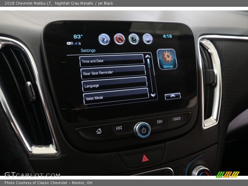 Nightfall Gray Metallic / Jet Black 2018 Chevrolet Malibu LT