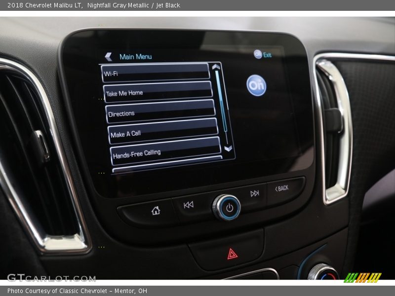 Nightfall Gray Metallic / Jet Black 2018 Chevrolet Malibu LT