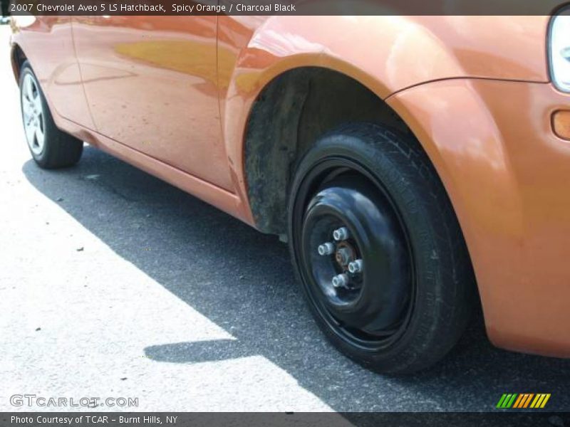 Spicy Orange / Charcoal Black 2007 Chevrolet Aveo 5 LS Hatchback