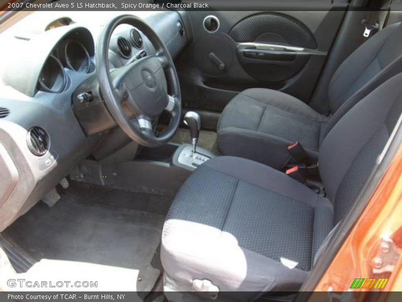Spicy Orange / Charcoal Black 2007 Chevrolet Aveo 5 LS Hatchback