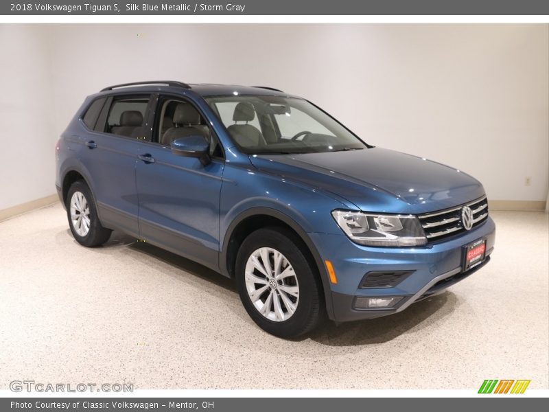 Silk Blue Metallic / Storm Gray 2018 Volkswagen Tiguan S