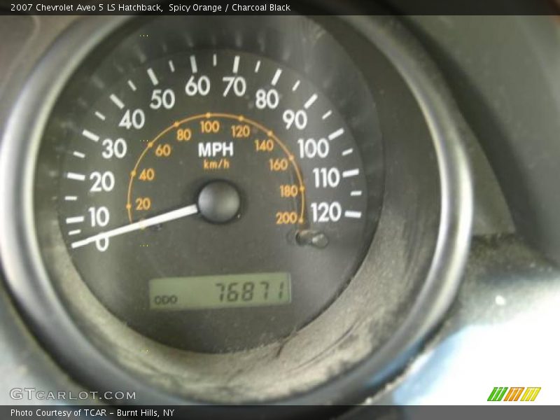 Spicy Orange / Charcoal Black 2007 Chevrolet Aveo 5 LS Hatchback