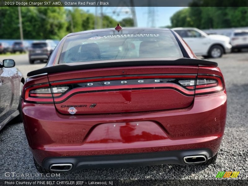 Octane Red Pearl / Black 2019 Dodge Charger SXT AWD