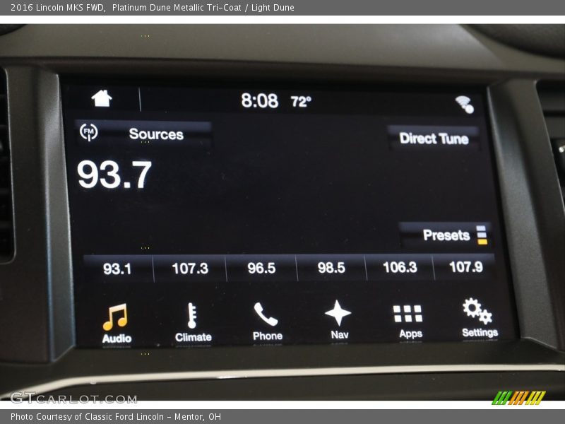 Audio System of 2016 MKS FWD